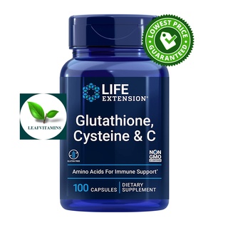 ภาพขนาดย่อของภาพหน้าปกสินค้าLife Extension Glutathione, Cysteine & C / 100 Capsules จากร้าน leafvitamins บน Shopee