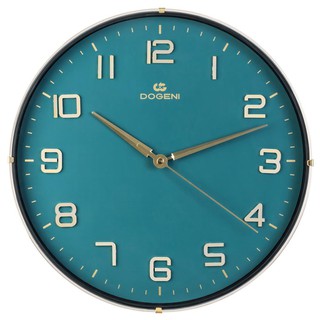 นาฬิกาแขวน DOGENI WNP029BU 14 นิ้ว สีฟ้า นาฬิกาแขวนสไตล์โมเดิร์น จาก DOGENI นาฬิกาแขวนผนังทรงกลมที่ทำงานได้อย่างแม่นยำด้