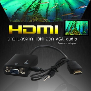 ภาพหน้าปกสินค้าสายแปลงจาก HDMI ออก VGA+audio, HDMI to VGA + audio ที่เกี่ยวข้อง