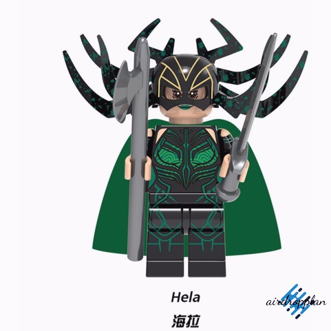 บล็อกตัวต่อเลโก้-รูปซุปเปอร์ฮีโร่-aird-thor-loki-hela-odin-iron-man-spiderman-marvel-ของเล่นเสริมการเรียนรู้-สําหรับเด็ก