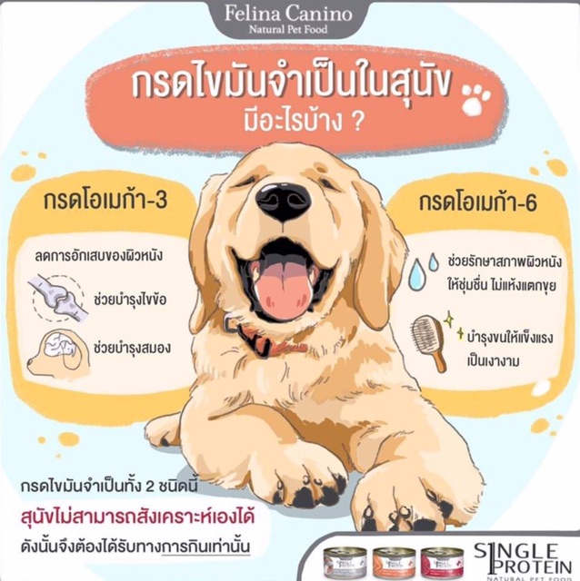 felina-canino-อาหารสุนัขเกรดพรีเมี่ยม-จากเนื้อปลาทูน่าล้วนๆ-จำนวน-4-กระป๋อง