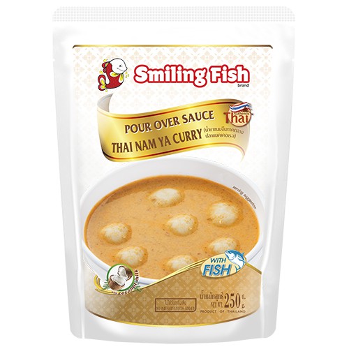 ภาพหน้าปกสินค้าSmiling Fish น้ำแกง น้ำยาขนมจีนภาคกลางปลาแมคเคอเรล 250 กรัม