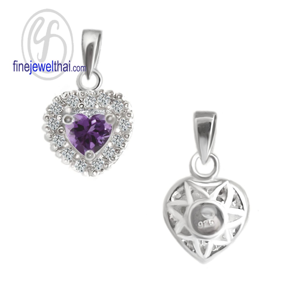 finejewelthai-จี้อะเมทิสต์-จี้พลอย-พลอยประจำเดือนเกิด-amethyst-silver-pendant-birthstone-p1082amt00-ราคาต่อชิ้น