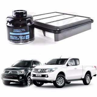 FULL ชุดเปลี่ยนกรอง ไส้กรองน้ำมันเชื้อเพลิง, ไส้กรองอากาศ ใช้สำหรับ Triton &amp; Pajero 2.5 ก่อนปี 15 [1-AMS278 , 1-FMS531]