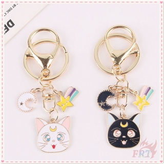 ✪ Sailor Moon Series 01 - Luna / Artemis Keychains ✪ 1Pc Cute Cats Fashion KeyRing Metal Pendant Bag Accessories Gifts（2 Styles）