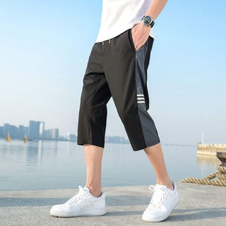 สินค้า TS MEN 2021มาใหม่! กางเกง5ส่วน กางเกงขาสั้น กางเกงลำลอง กางเกงวอร์ม (สีดำ สีเทา) รุ่น NK23