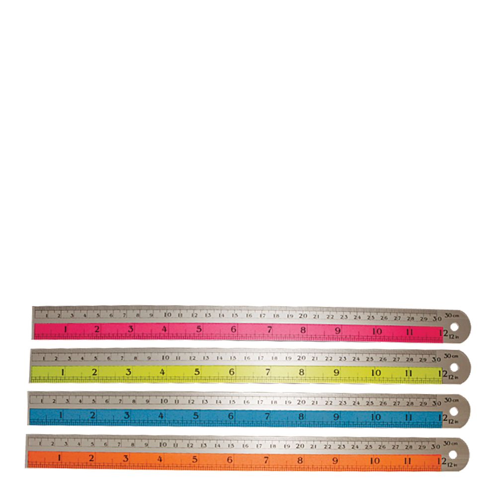 ไม้บรรทัดอลูมิเนียม-สะท้อนแสง-12-นิ้ว-แพ็ค-4-อัน101360aluminium-ruler-12-inch-4-pcs-pack