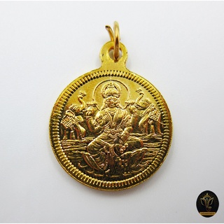 Ananta Ganesh ® เหรียญห้อยคอ ลายหน้า-หลัง ขนาด 1" (ผ่านพิธีแล้ว) อินเดียแท้ พระแม่ลักษมี เน้นเรียกทรัพย์ งาน รัก Cs03 Cs