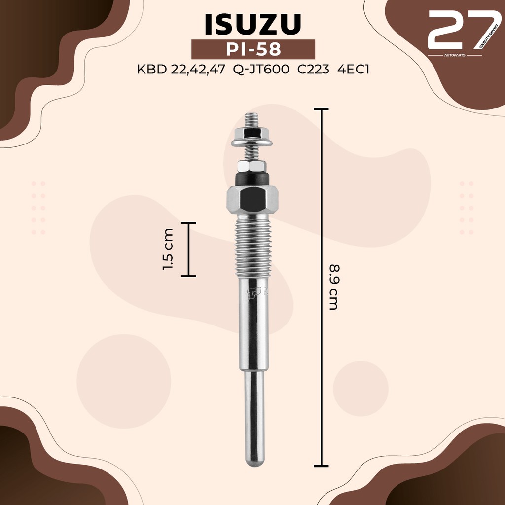 หัวเผา-isuzu-gemini-faster-big-horn-4ec1-c223-11v-12v-รหัส-pi-58-top-performance-japan