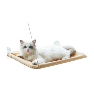 PP-108 เปลแมวติดกระจก ขนาดใหญ่ 55x35ซม. รับน้ำหนักได้ถึง 15 kg.เปลสัตว์เลี้ยงสีพาสเทล ที่นอนแมว บ้านแมว‍⬛