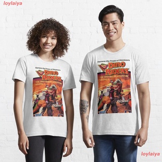 Dino Riders Essential T-Shirt เสื้อยืดผู้ชาย ลายการ์ตูนพิมพ์ลายเสื้อลายการ์ตูนผู้หญิง เสื้อคอกลม สินค้าพร้อมส่ง