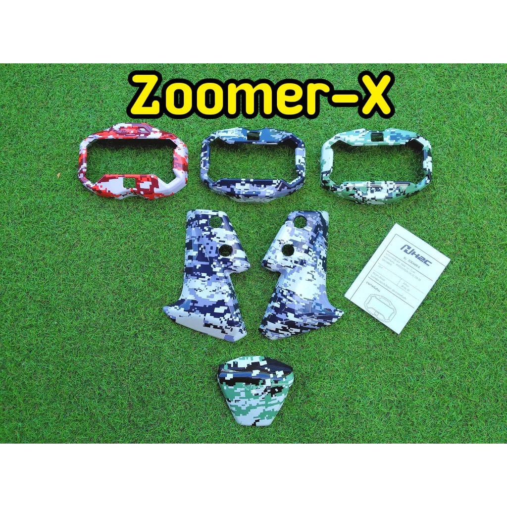 ของเเต่ง-zoomer-x-งาน-h2c-ครอบเรือนไมล์-ครอบคิ้วข้าง-ครอบโช็ค