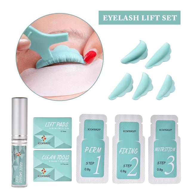 Kit Rehaussement Cils ICONSIGN Lash Lift - Pour Professionnel Et Usage Maison, Transparent, Neuf