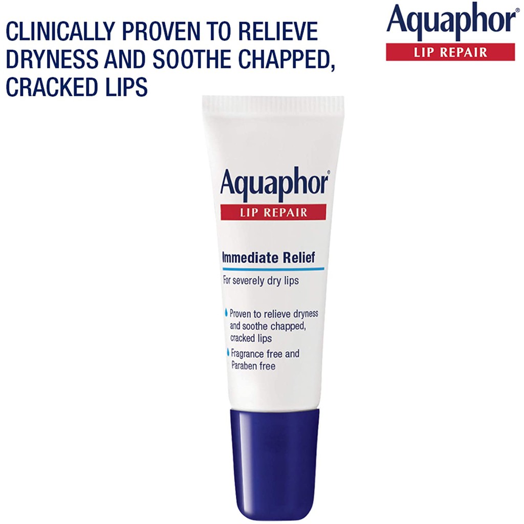 usa-ลิปบาล์ม-ฟื้นฟูริมฝีปากให้มีสุขภาพดี-ลิปสติก-ลิปมัน-aquaphor-lip-repair-ointment-long-lasting-moisture
