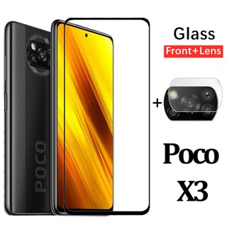 Poco X3 9H Glass Full Glue Cover Tempered Glass For Xiaomi Poco phone pocox3 POCO X3 NFC Clear Transparent Pocox3nfc Screen Protector Protective Film