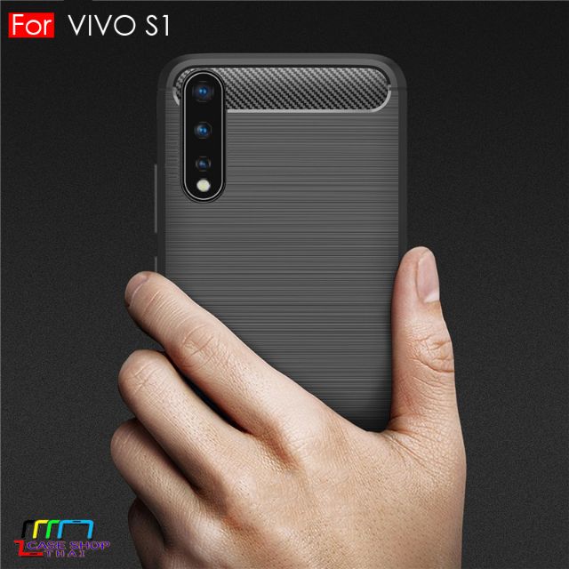 vivo-s1-เคสยางนิ่มไฟเบอร์-tpu