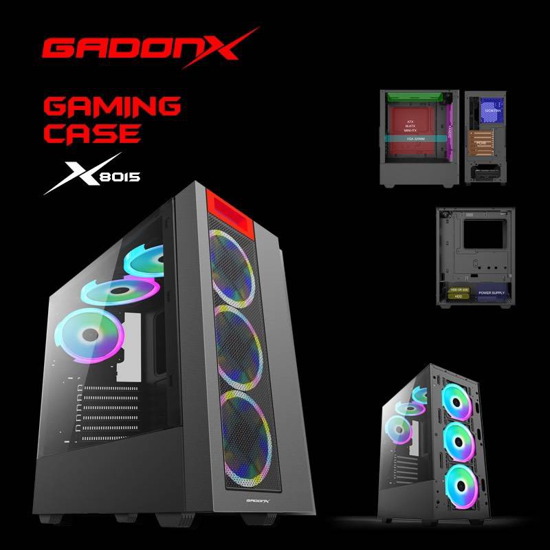 VENUZ ATX Computer Case VC1721ไฟ RGBประกัน 1ปีไฟปรับระดับได้แจ่มๆ ด้าน ...