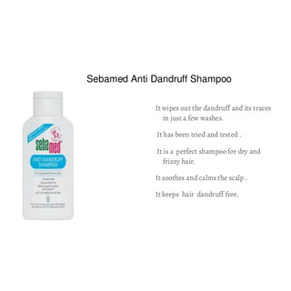 ภาพขนาดย่อของภาพหน้าปกสินค้าSebamed Anti-Dandruff Shampoo 200ml ซีบาเมดแชมพูสระผมสูตรขจัดรังแคสำหรับผู้มีผมมัน หรือผู้มีปัญหาเรื่องรังแค จากร้าน suriyan1133 บน Shopee ภาพที่ 1