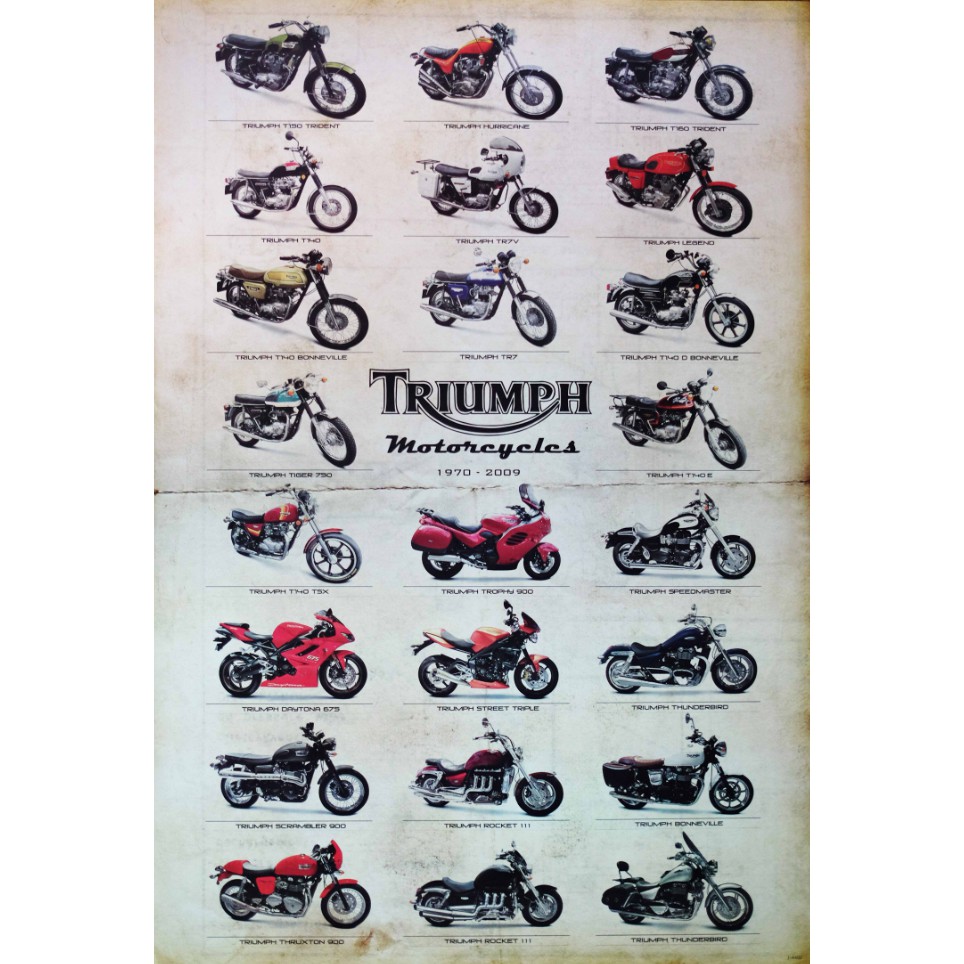 โปสเตอร์-triumph-motorcycles-รถจักรยานยนต์-มอเตอร์ไซค์-โปสเตอร์ติดผนัง-โปสเตอร์สวยๆ-ภาพติดผนังสวยๆ-poster-ส่งemsด่วนคะ