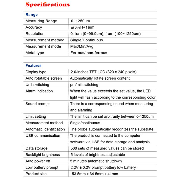 เครื่องวัดความหนาสี-เครื่องวัดการเคลือบสี-uni-t-ut343d-thickness-gauge-digital-coating-gauge-meter-thickness