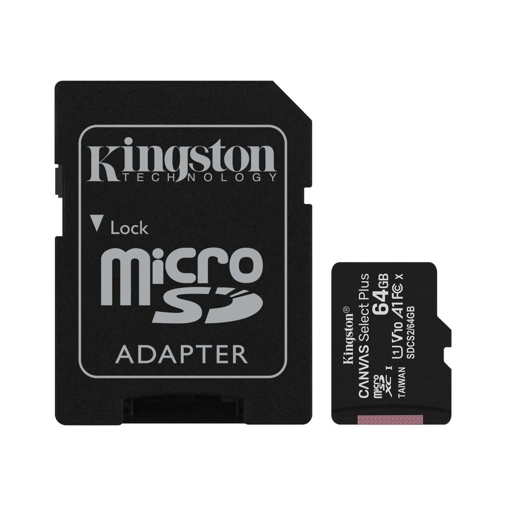 kingston-micro-sd-card-64-gb-calss10-with-adapter-แท้-100