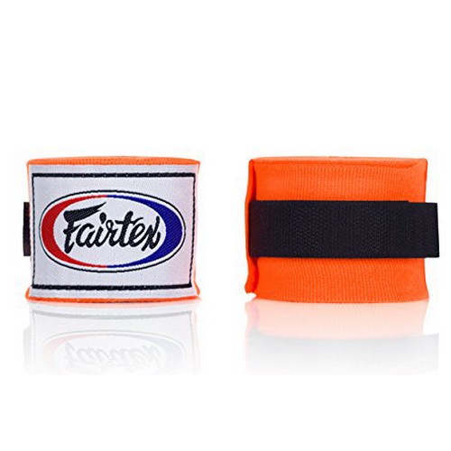 fairtex-ส้ม-แฟร์เท็กซ์-ผ้าพันมือมวยไทย-คอตตอน-ไนล่อน-ชกมวยorange-hand-wraps-boxing-elastic-nylon-cotton