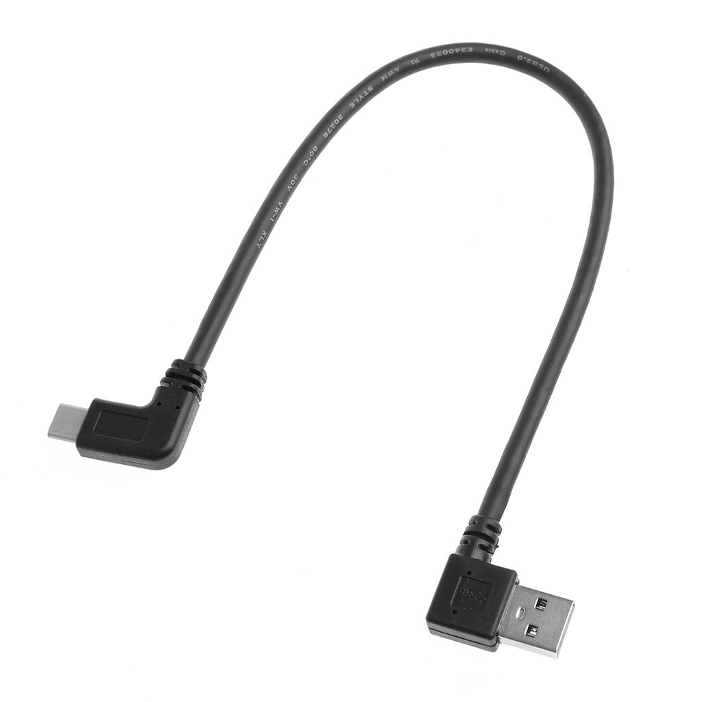 USB 3.0 A to USB 3.1 Type C 90 Degree อะแดปเตอร์สายเคเบิ้ล