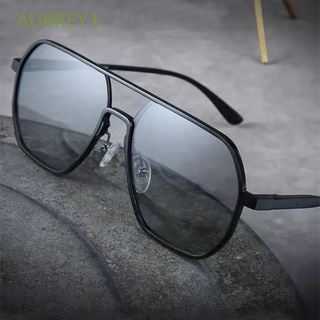 Aubrey1 แว่นตากันแดด กรอบอลูมิเนียม ป้องกันรังสียูวี แบบพกพา สไตล์เรโทร สําหรับผู้ชาย