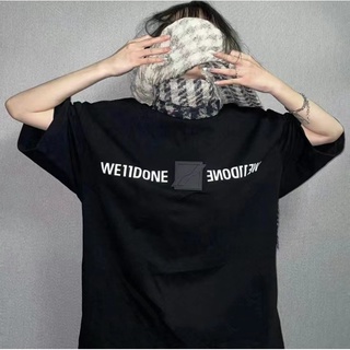 [S-5XL]We11done เสื้อยืดแขนสั้น พิมพ์ลายตัวอักษร ทรงหลวม แฟชั่นฤดูร้อน สําหรับผู้ชาย และผู้หญิง