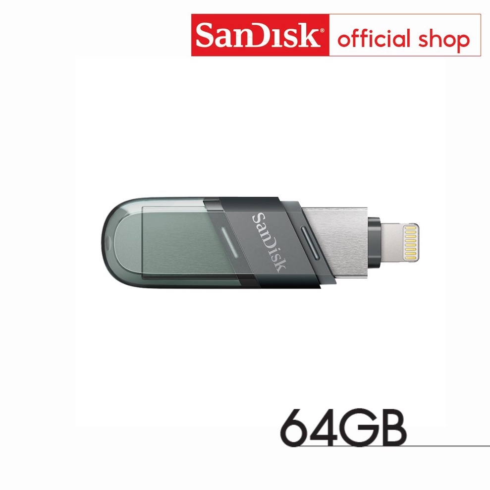 รูปภาพของSanDisk iXpand Flash Drive Flip 64GB (SDIX90N-064G-GN6NN) แฟลชไดร์ฟใช้สำหรับ iPhone และ iPadลองเช็คราคา