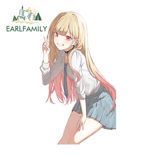 Earlfamily สติกเกอร์ไวนิลกันแดด ลาย My Dress-Up Darling Kitagawa Marin ขนาด 13 ซม. x 7.5 ซม. สําหรับติดตกแต่งรถยนต์ แล็ปท็อป รถจักรยานยนต์