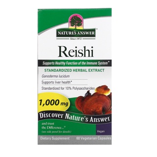 ภาพขนาดย่อของภาพหน้าปกสินค้าNature's Answer Reishi 1000 mg 60 Veg Capsules จากร้าน vitaminsale บน Shopee