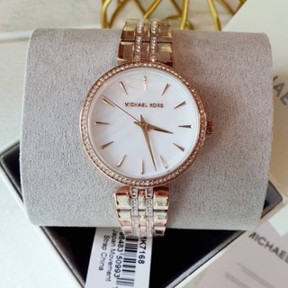 (ผ่อน0%) นาฬิกา Michael Kors MK7168 Anabeth Three-Hand Rose Gold-Tone Alloy Watch สีโรสโกลด์ 37mm.