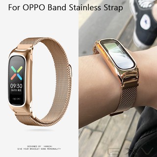 ราคาMilanese สายรัดข้อมือสเตนเลสสตีล สําหรับ Oppo