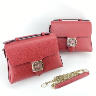 Gucci GG Interlocking Women Handbag กระเป๋าสะพายผู้หญิง แบรนด์กุชชี่ สีแดง