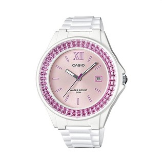 Casio Standard นาฬิกาข้อมือผู้หญิง สายเรซินขาว รุ่น LX-500H-4EVDF
(Pink)