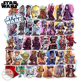 สติ๊กเกอร์ Star wars 03 สตาร์วอร์ 50ชิ้น สตาร์วอ starwars สตาวอ เจได starwar เบบี้ โยดา baby yoda starwars Darth Vader