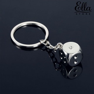 Ellastore123 พวงกุญแจ รูปลูกเต๋า ทนทาน เป็นมิตรกับสิ่งแวดล้อม สําหรับห้อยกระเป๋า