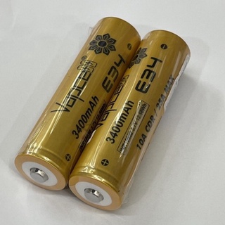 Vapcell E34 INR18650 3400mAh 3.7V (รุ่นมีหัวสีทอง) ได้ถ่าน2ก้อน แถมฟรีกล่องใส่ถ่าน