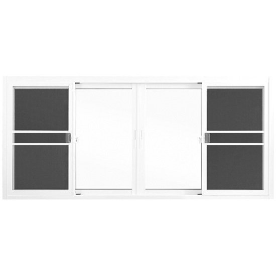 3k-x-240x110cm-wh-f-s-s-f-slide-window-หน้าต่างอะลูมิเนียมบานเลื่อน-4-บาน-3k-x-series-240x110-ซม-สีขาว-หน้าต่างบานเลื่อ