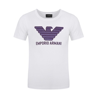 ราคาต่ำสุด!!Armani Armani EA เสื้อยืด คอกลม แขนสั้น ปักลายโลโก้นกอินทรีย์ แฟชั่นฤดูร้อน สําหรับผู้ชาย ปี ไซส์S-3XL