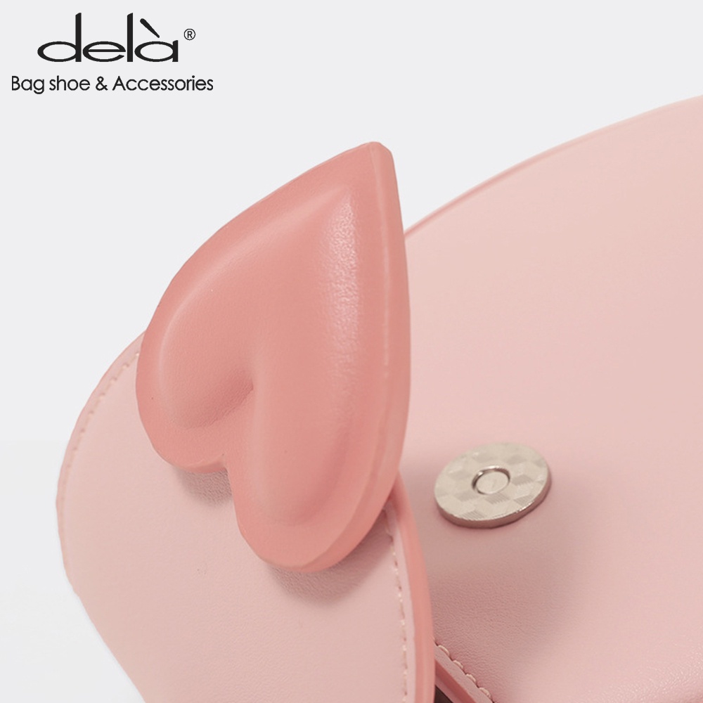 ภาพที่ให้รายละเอียดเกี่ยวกับ Dela กระเป๋าใส่โทรศัพท์มือถือ ขนาดเล็ก สีชมพู เหมาะกับของขวัญวันวาเลนไทน์ สําหรับผู้หญิง
