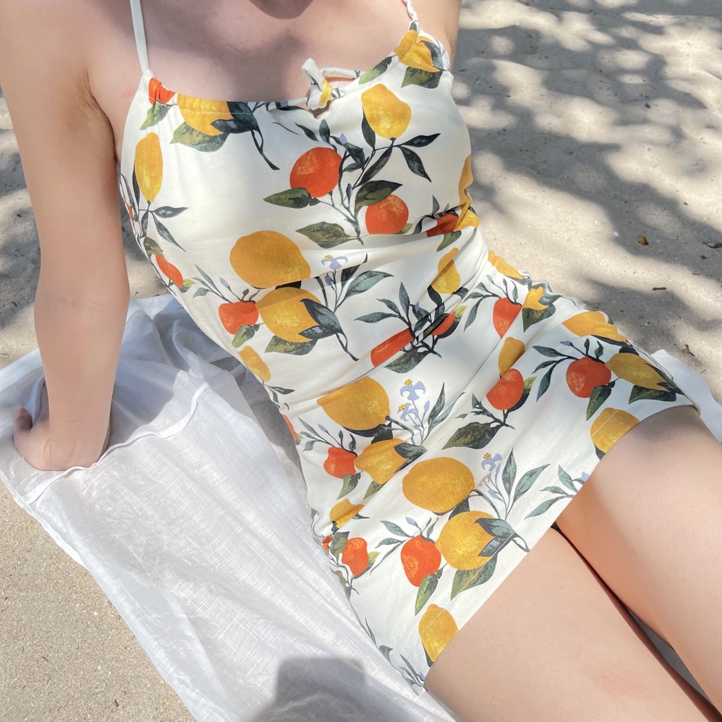 Lahv The Label - Limon Mini Dress เดรสสั้นลายเลมอน | Shopee Thailand