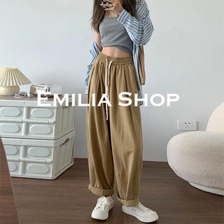 EMILIA SHOP  กางเกงขายาว กางเกงเอวสูง กางเกงขายาวผู้หญิง 2022 ใหม่  Chic ins สวยงาม Stylish ES220038 36Z230909