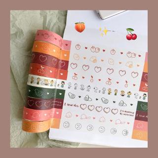 เทปสติกเกอร์ลายการ์ตูนน่ารัก สำหรับตกแต่งสมุดไดอารี่ DIY