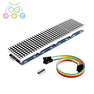 พร้อมส่ง-1 Color Red/Green/Blue MAX7219 dot matrix module control MCU module 4 in one display to send 5P line