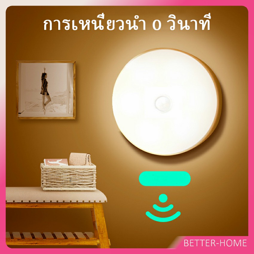 ไฟเซ็นเซอร์-led-ไฟติดห้องนอน-สินค้าพร้อมส่ง-โคมไฟอัตโนมัติในบ้าน-led-induction-light