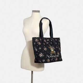 Coach DISNEY X COACH TOTE WITH ROSE BOUQUET PRINT AND THUMPER (COACH 91116)