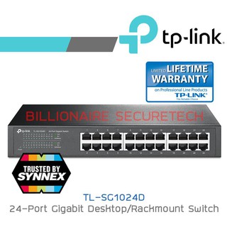 ภาพหน้าปกสินค้าTP-LINK TL-SG1024D : 24-Port Gigabit Desktop/Rackmount Switch ประกัน SYNNEX ที่เกี่ยวข้อง
