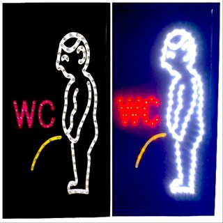 LED Sign ผู้ชาย WC ป้ายไฟแอลอีดีสำหรับตกแต่ง 220V ป้ายตัวอักษร ป้ายไฟ ป้ายหน้าร้าน ใช้ประดับตกแต่ง